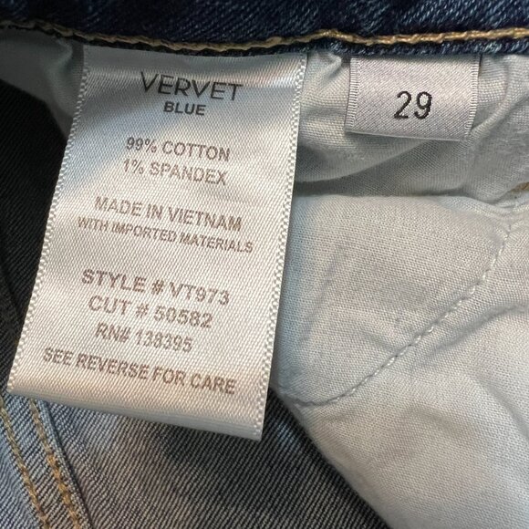 VERVET BLUE Women's Jean Waist 29" High Rise Zipper - Picture 4 of 7